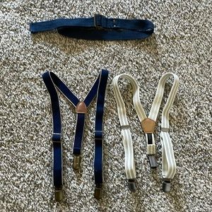 Set of 2 boys suspenders and 1 belt